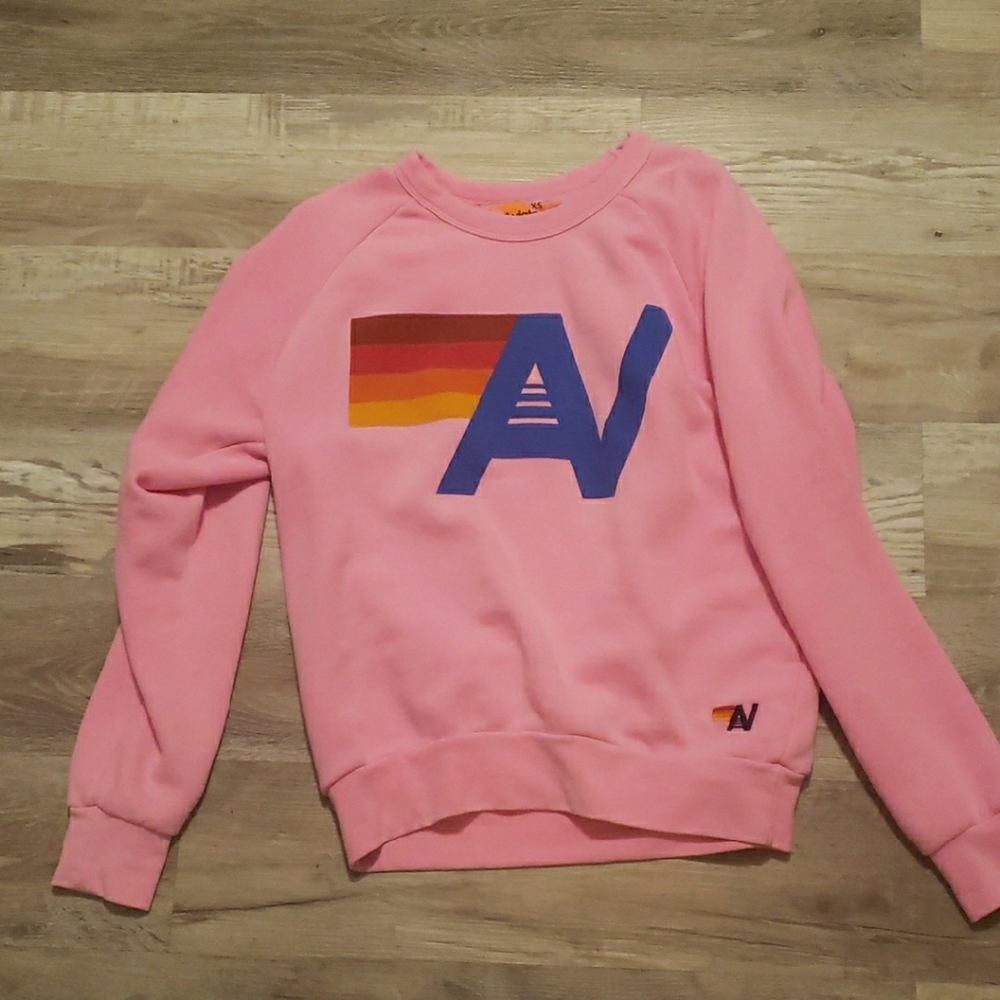 Aviator Nation Pink Crewnek Xs